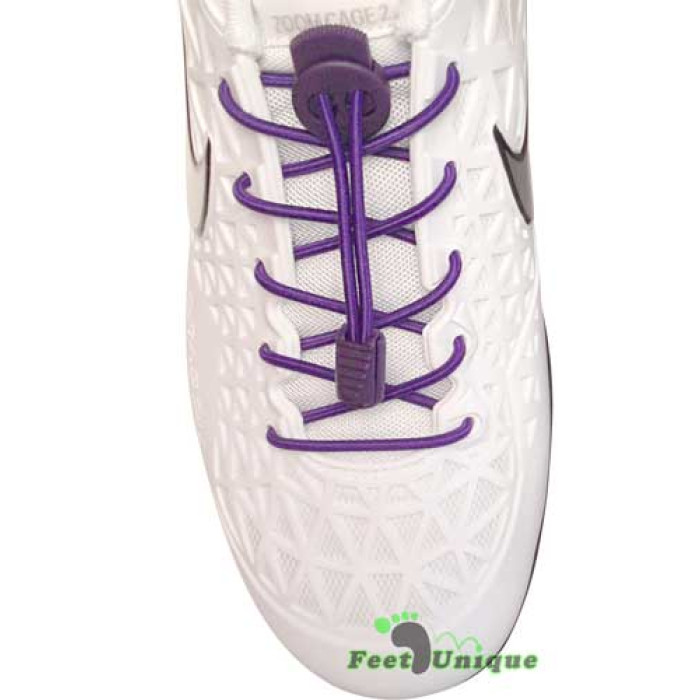 Elastic lock purple shoelaces