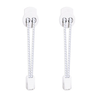 Reflective lock white shoelaces