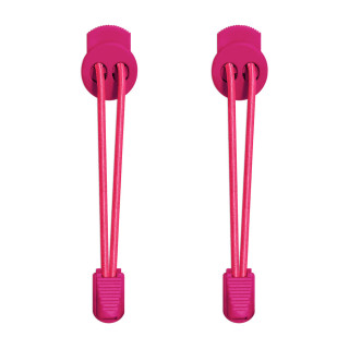 Elastic lock hot pink shoelaces