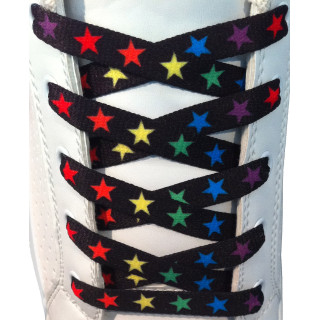 Colorful stars shoelaces