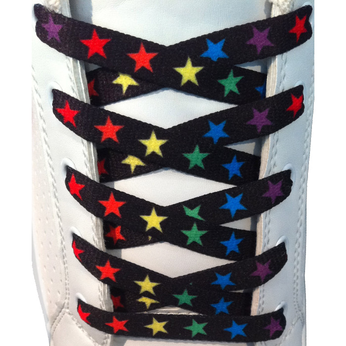 Colorful stars shoelaces