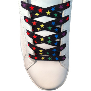 Colorful stars shoelaces