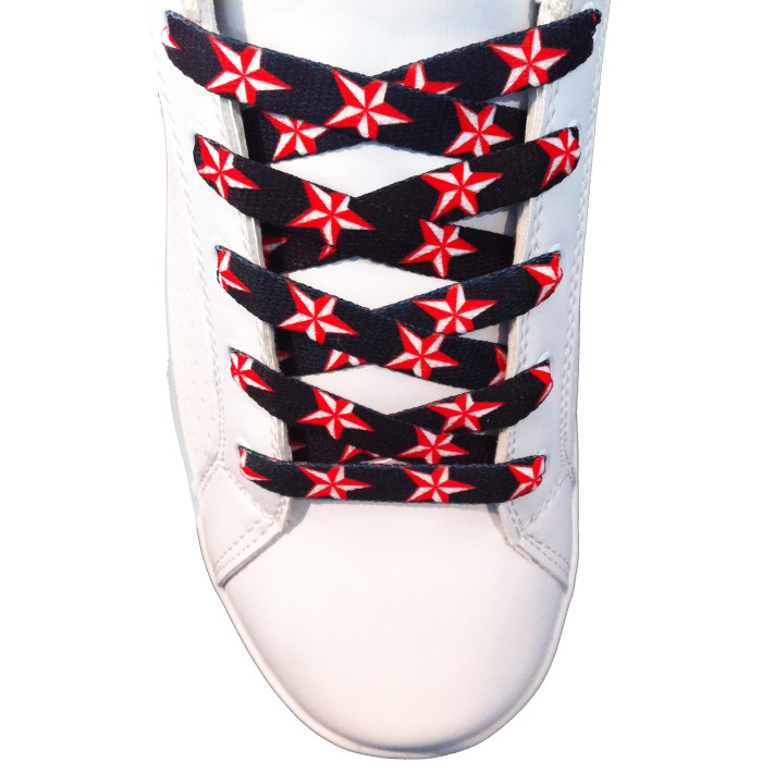 Red stars shoelaces