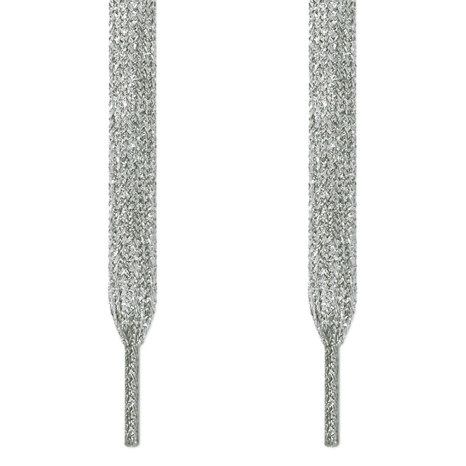 Flat Silver Shoelaces ← Glitters like 