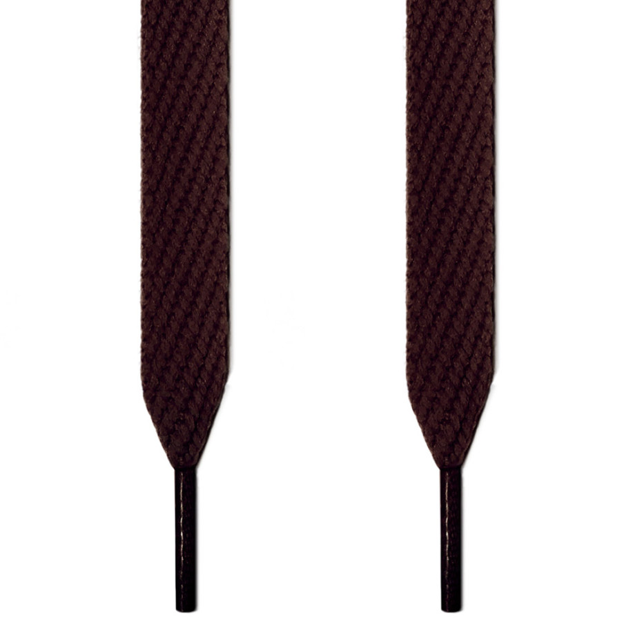 Dark Brown 54in long 8mm wide Flat Athletic Shoelaces 