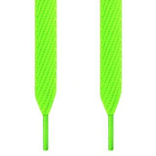 Extra wide neon green shoelaces