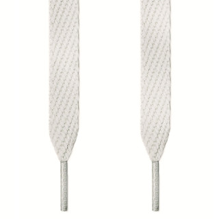 white flat shoelaces