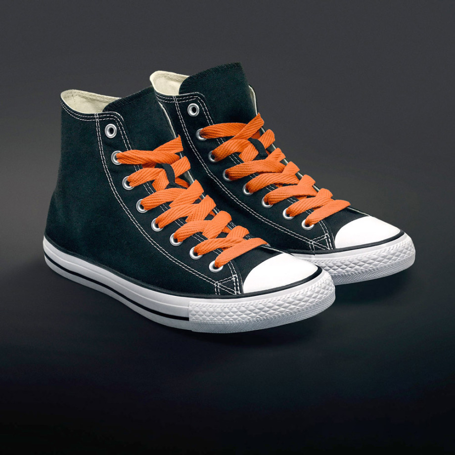 converse orange laces