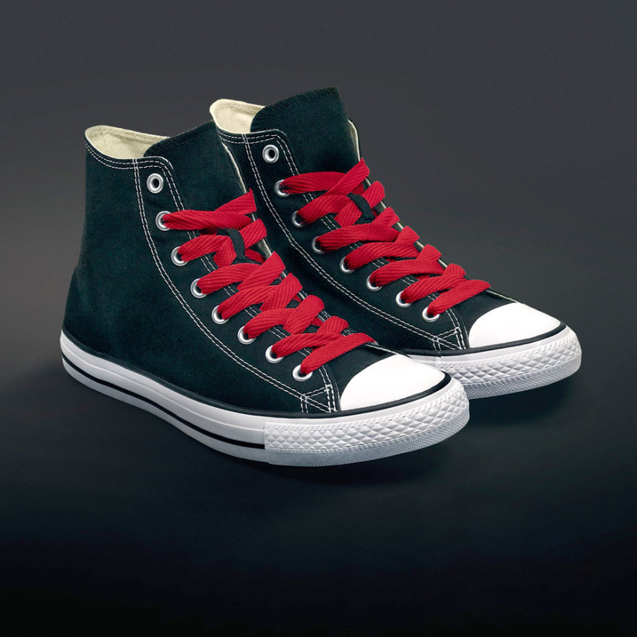 Converse with red laces hotsell