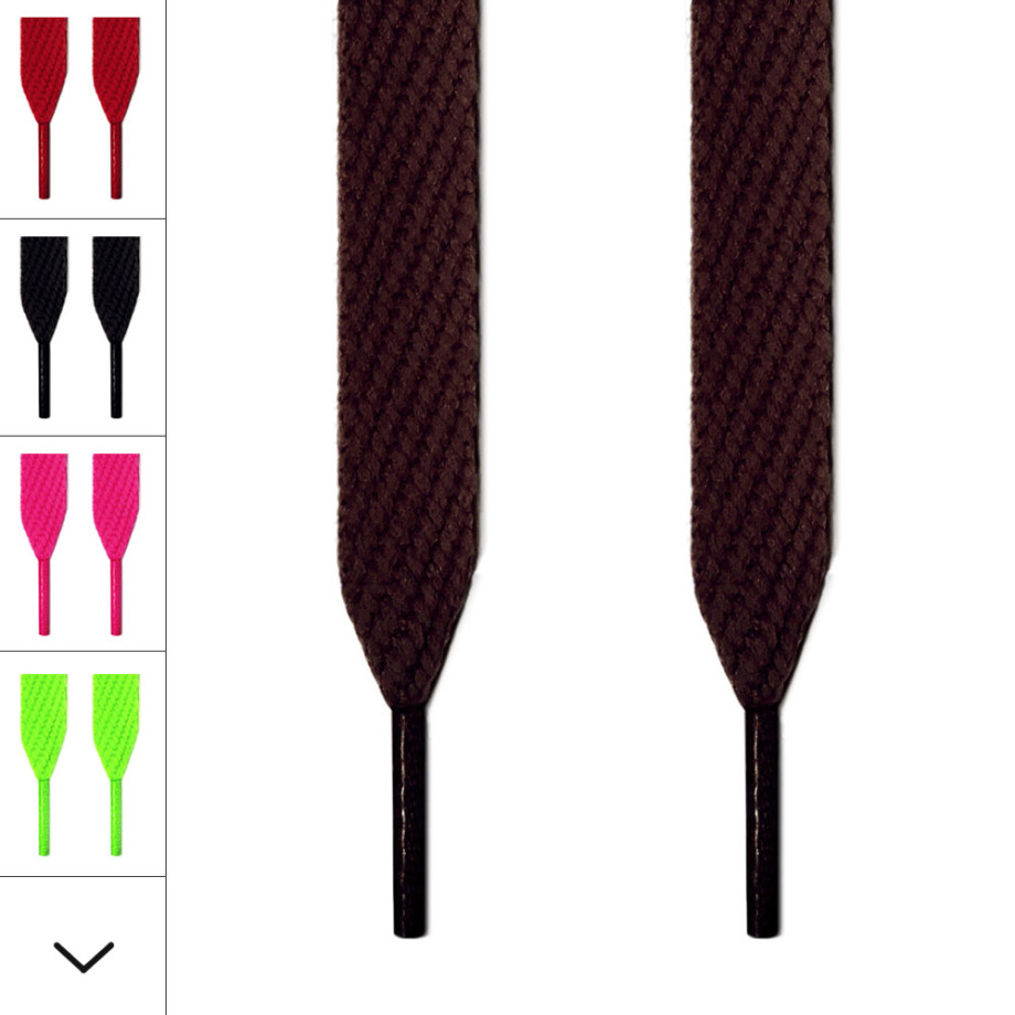Flat Extra Wide Dark Brown Shoelaces Great for any sneakers