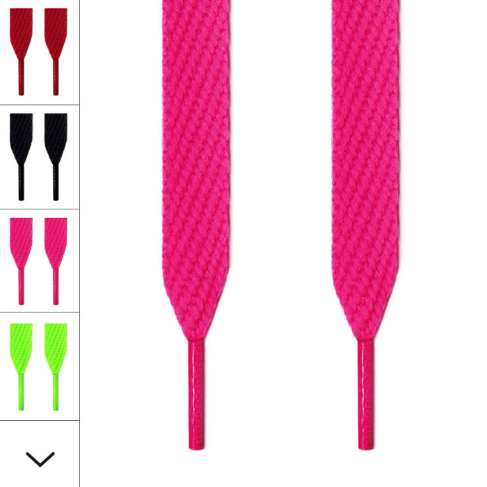 Extra wide hot pink shoelaces