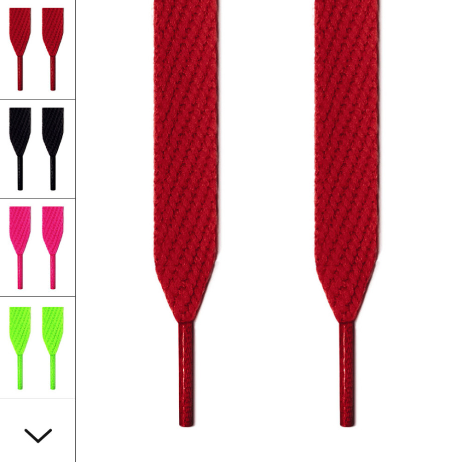 Flat Extra Wide Red Shoelaces Cool color for your sneakers