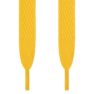 Super wide yellow shoelaces