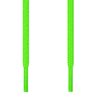 Round neon green shoelaces