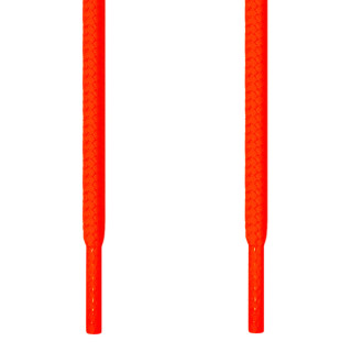 Round neon orange shoelaces