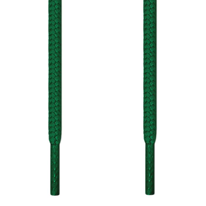 Round green shoelaces