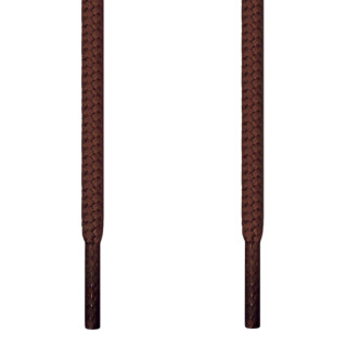 Round dark brown shoelaces