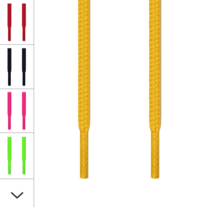 Round yellow shoelaces