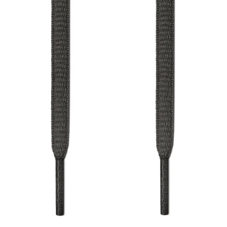 Oval dark gray shoelaces