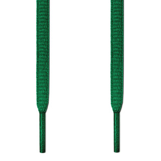 Oval green shoelaces