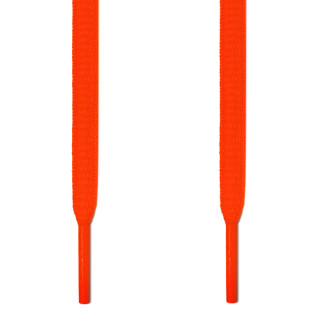 Oval neon orange shoelaces