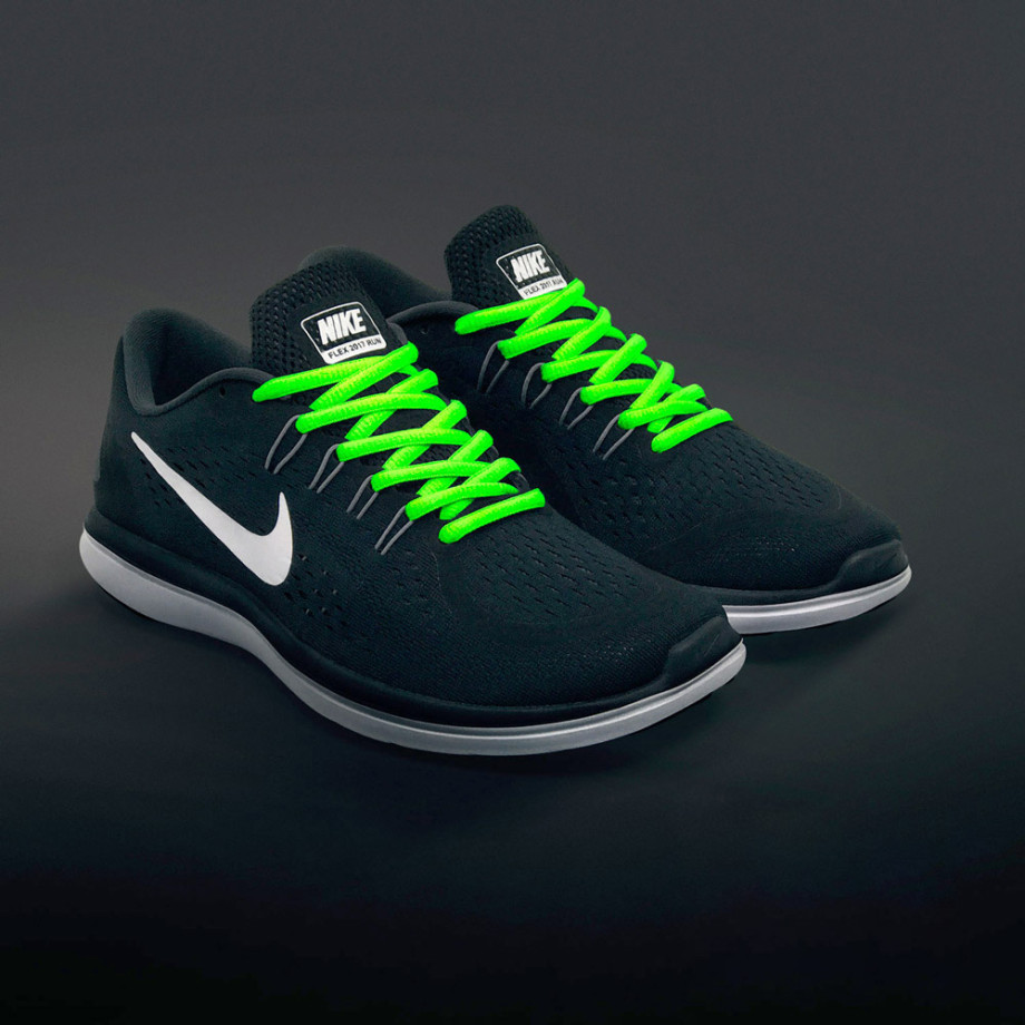 neon green round shoelaces