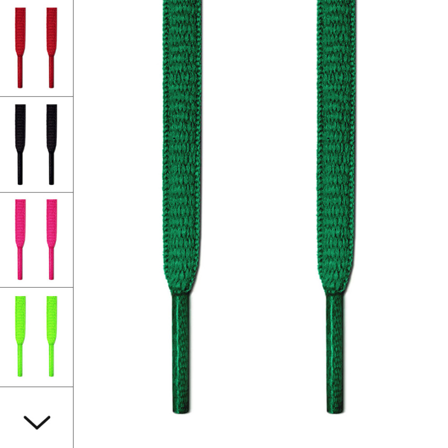 Oval Green Shoelaces ← made for running shoes. Get yours here