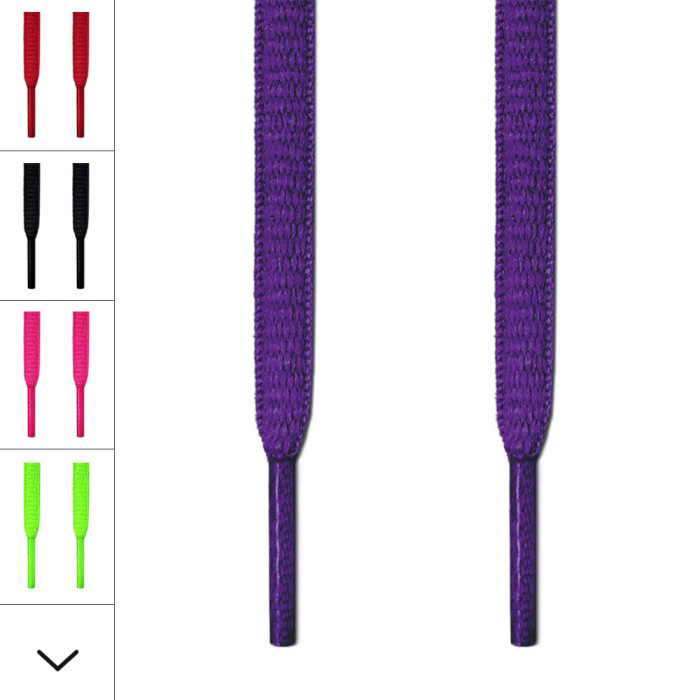 Oval purple shoelaces