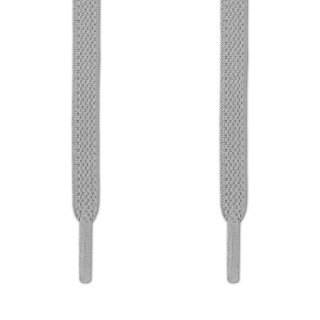 Elastic Flat Light Gray Shoelaces (No Tie)