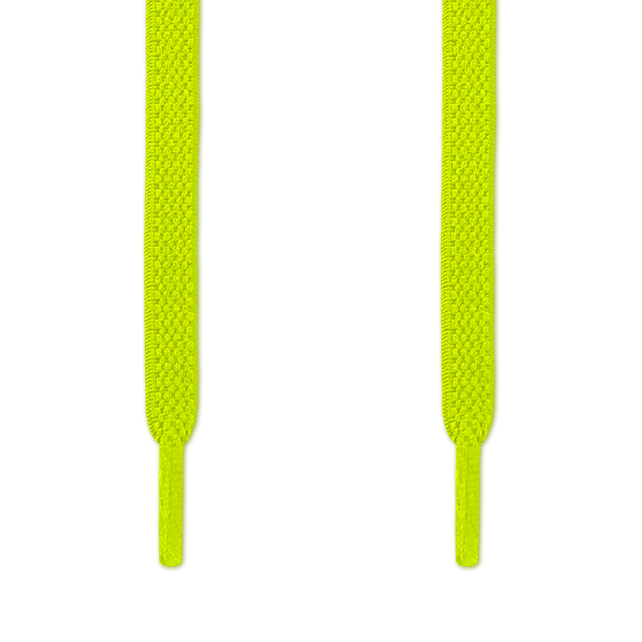 Flat No Tie Neon yellow Shoelaces 