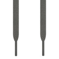 Flat dark gray shoelaces