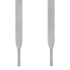 Flat light gray shoelaces