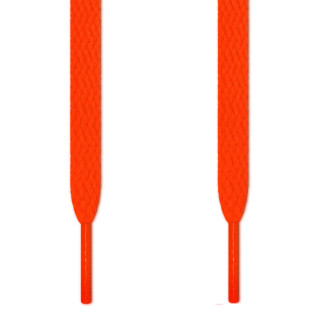 Flat neon orange shoelaces