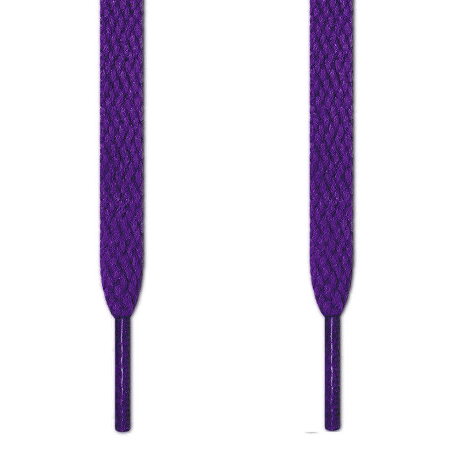 purple and yellow shoelaces