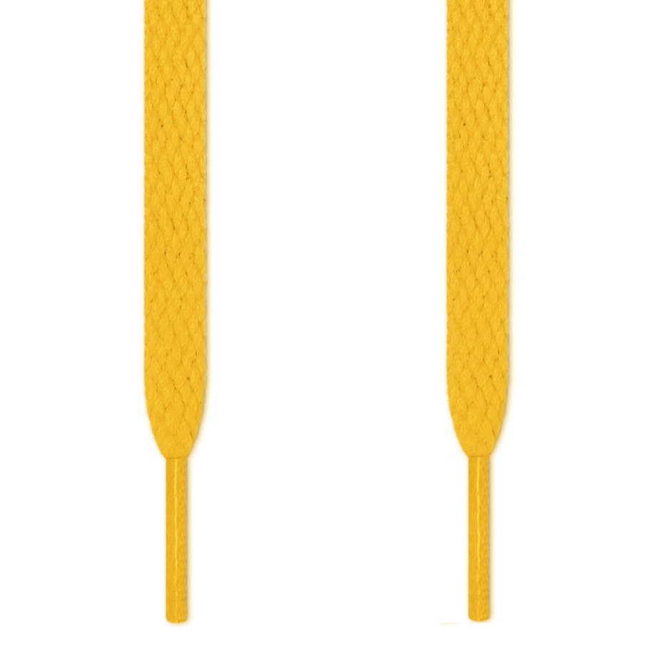 yellow flat laces