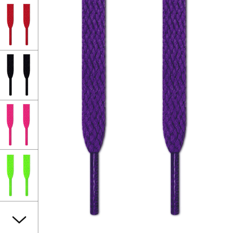 purple and black shoelaces