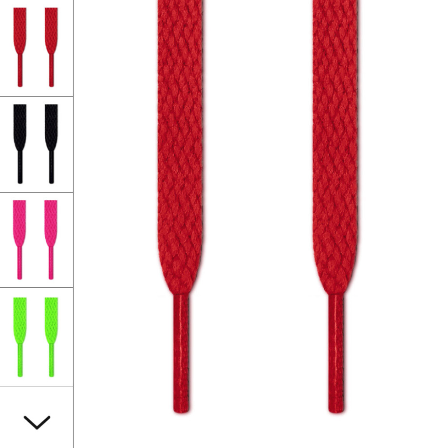 Flat Red Shoelaces Universal laces for all types of shoes