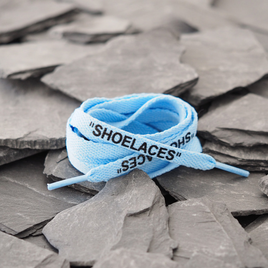 University Blue OFF-WHITE Shoelaces renew your favorite Nike shoes!